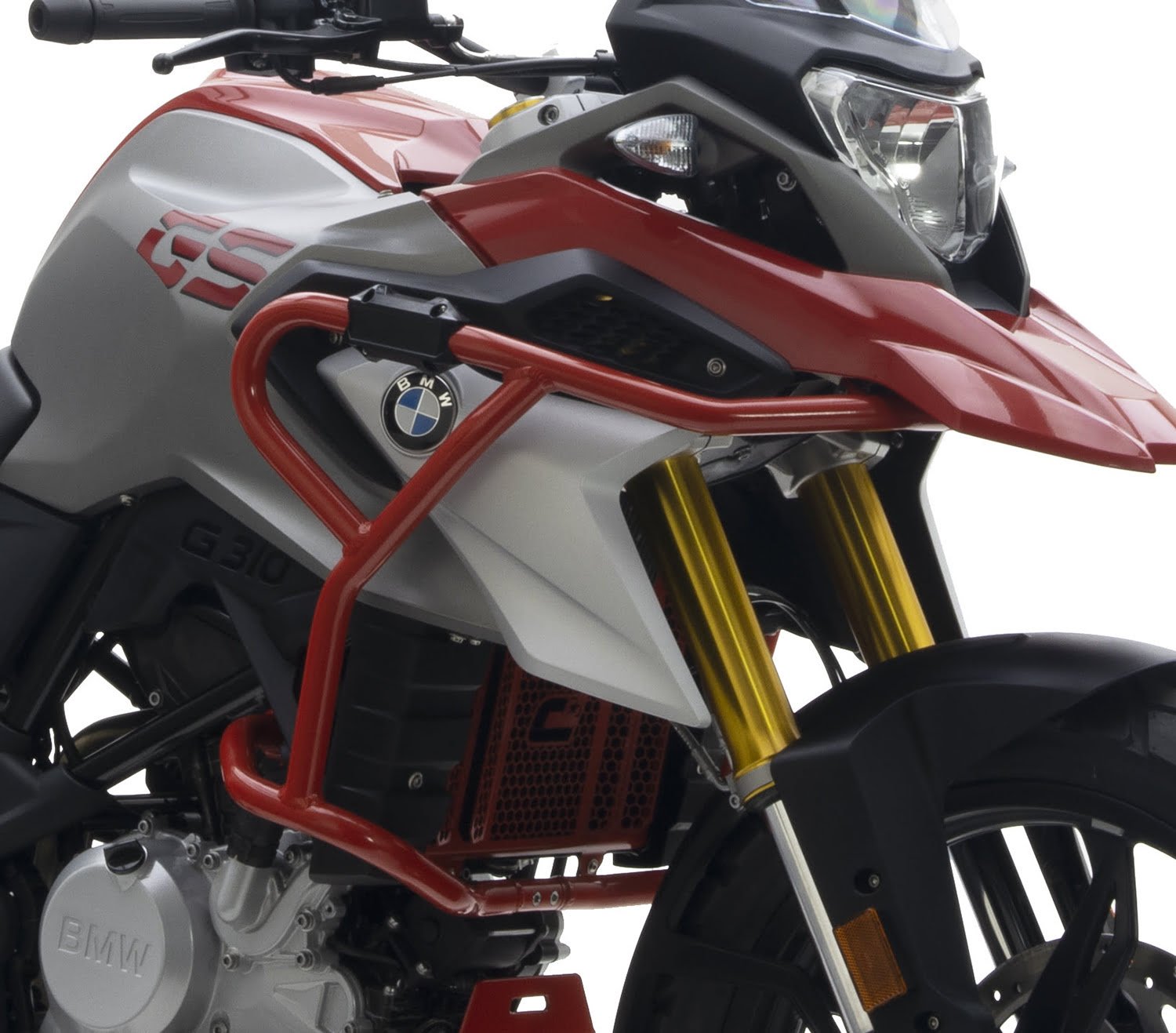 Crosspro alumiininen moottorinsuojarauta (punainen) BMW G 310 GS (16-23)