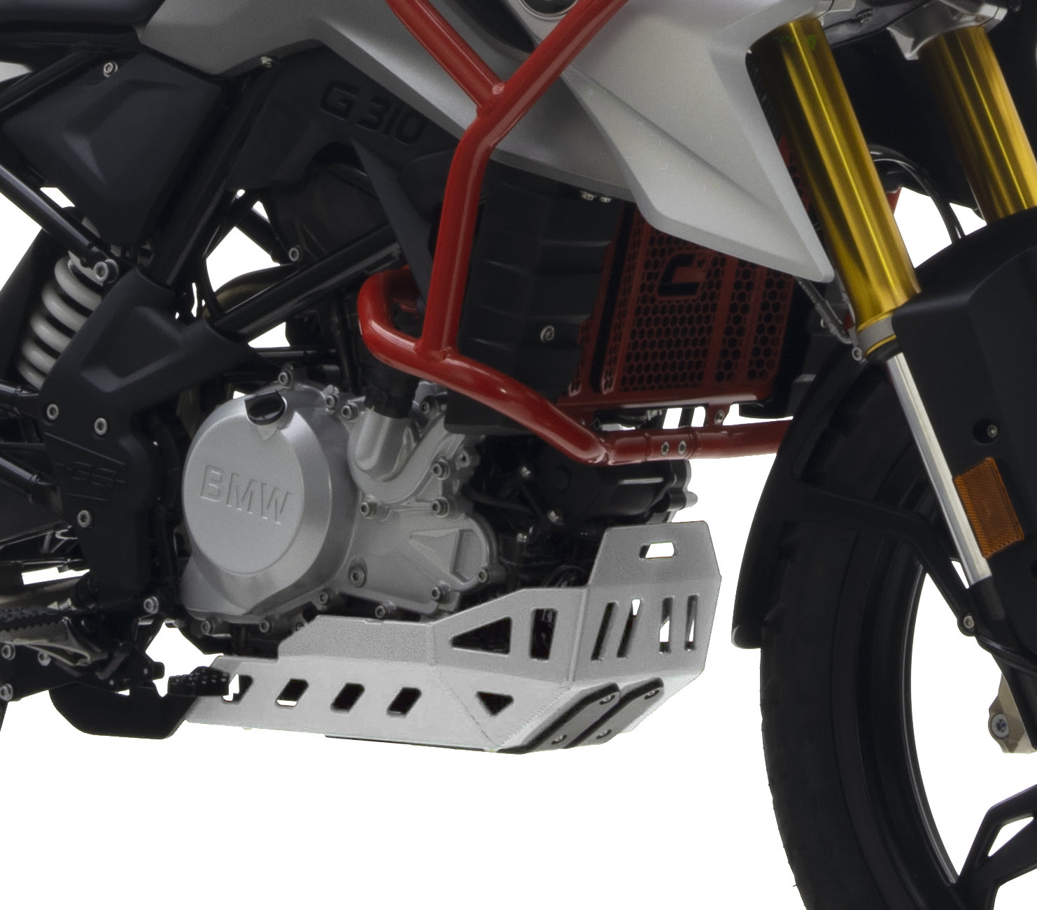 Crosspro aluminum engine guard (white) BMW G 310 GS (16-23)