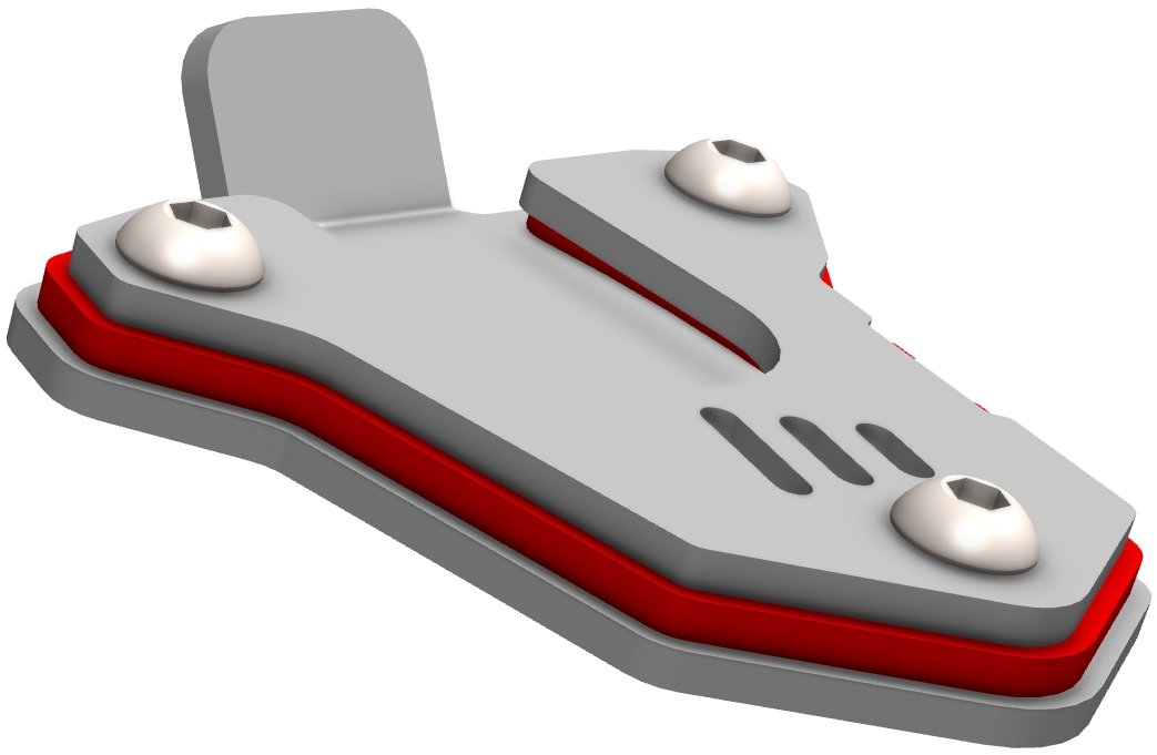 Crosspro jatke sivujalustalle (punainen / harjattua ruostumatonta terästä) Honda CB 500 X (19-23) / NX 500 (24-)