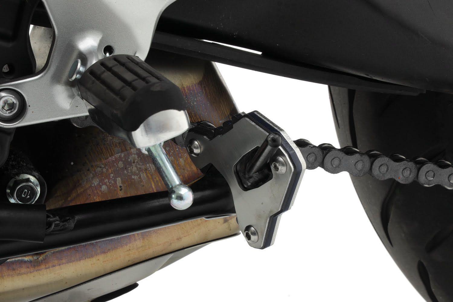 Crosspro extension for side stand foot (black/silver) Yamaha Tracer 9 / Tracer 9 GT / Tracer 900 / Tracer 900 GT (21-22)