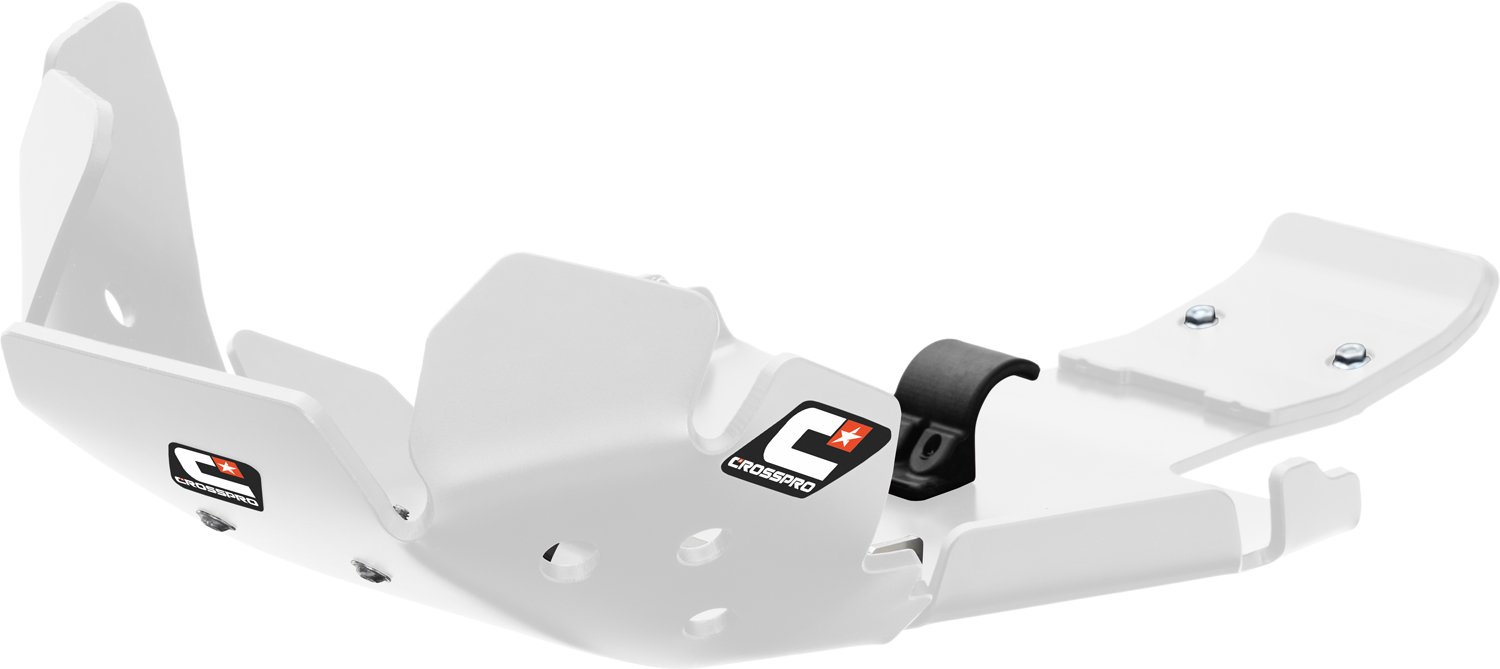 Crosspro DTC 6mm engine and link guard (white) Suzuki DR-Z 400 (10-)
