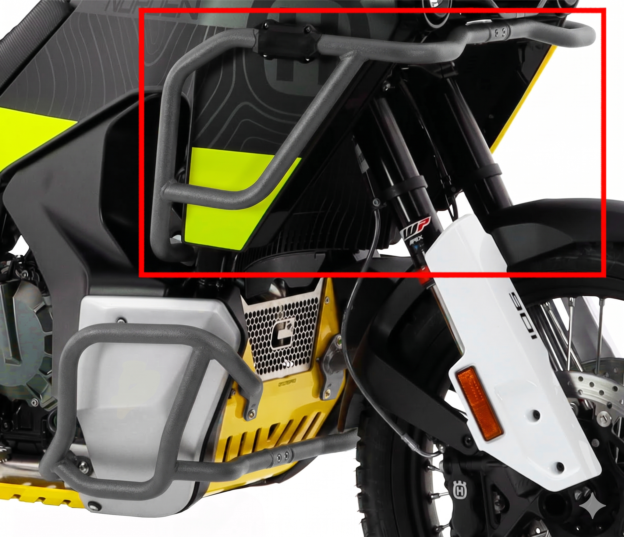 Crosspro Aluminium Upper Crash Bar (textured gray) Husqvarna Norden 901 (22-), Norden 901 Expedition (23-)