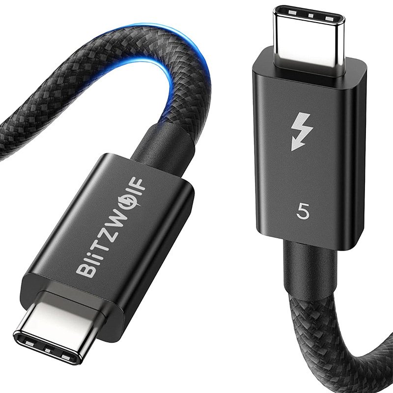 BlitzWolf BW-HDC8 240W USB-C to USB-C kaabel, 0,5m (must)