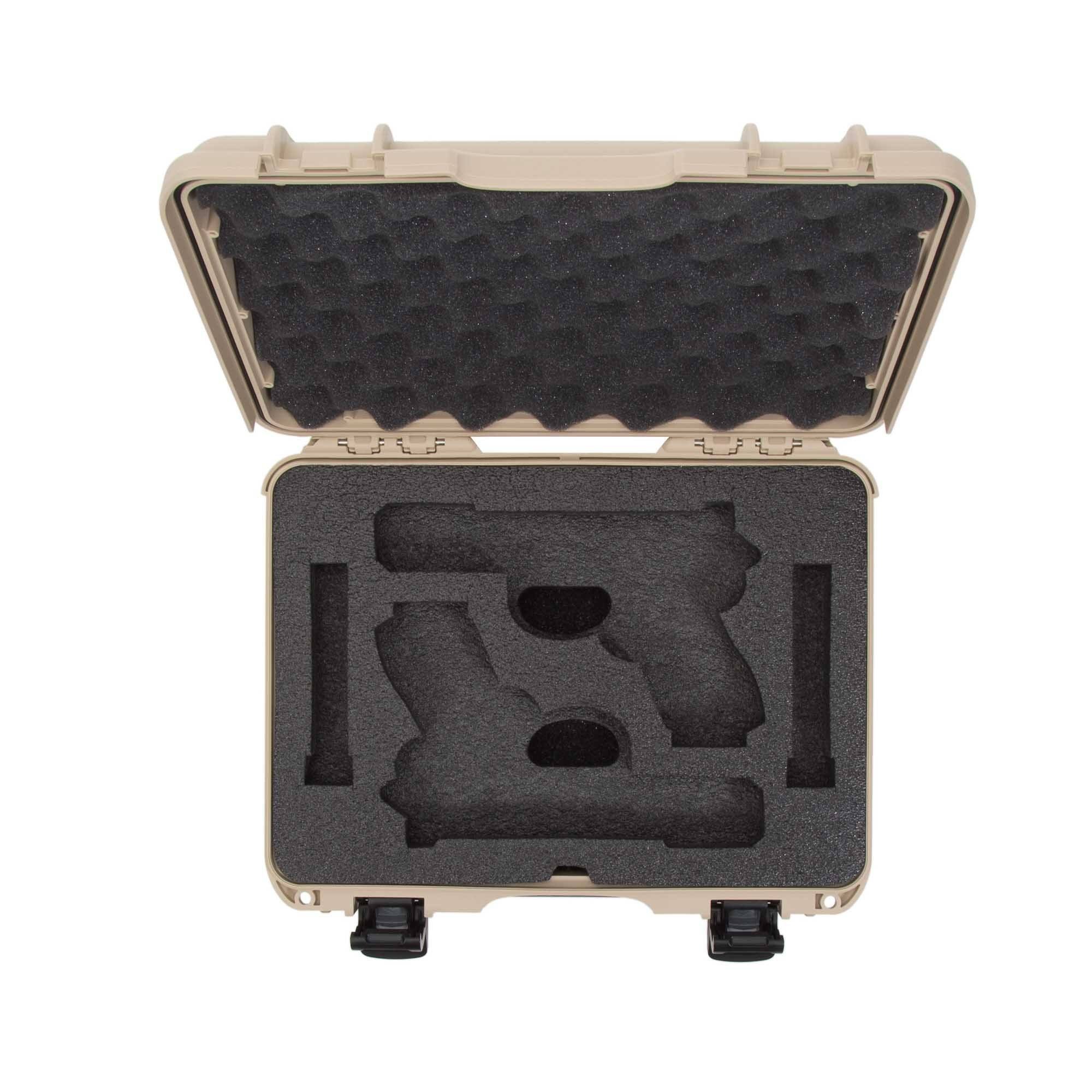 Кейс для оружия Nanuk 910 2-UP для пистолета Glock, 8.2 л (бежевый)