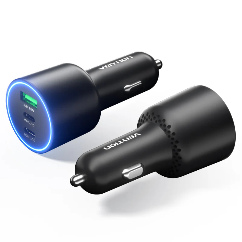 Автомобильное зарядное устройство Vention FFQB0 100W 2x USB-C + USB-A