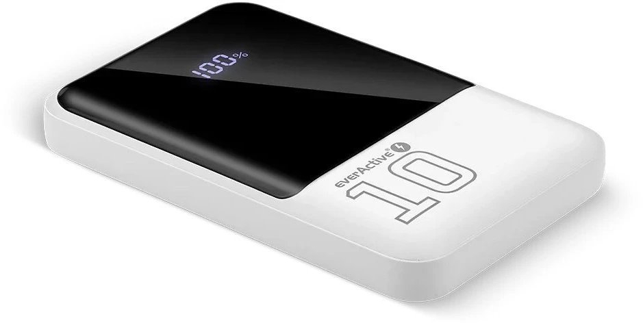 Everactive EB-10Q 10000mAh varavirtalähde 22.5W, 1x USB-C + 2x USB-A, LCD-näytöllä