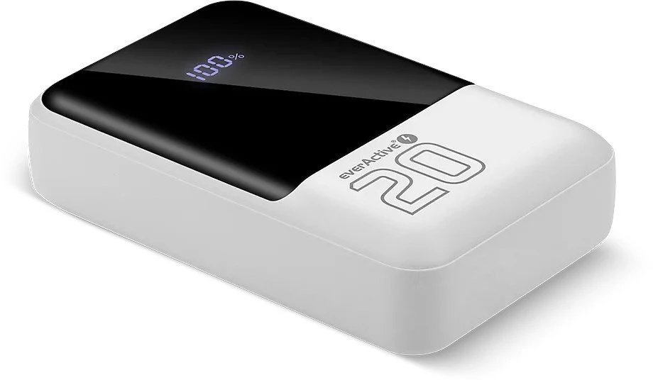 Everactive EB-20Q 20000mAh varavirtalähde 22.5W, 2x USB-C + 1x USB-A, PD, LCD-näytöllä