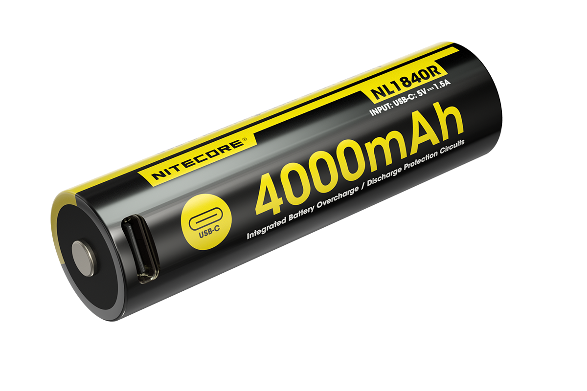 Nitecore NL1840R 4000mAh 18650 Li-ion USB-C aккумулятор 3.6V