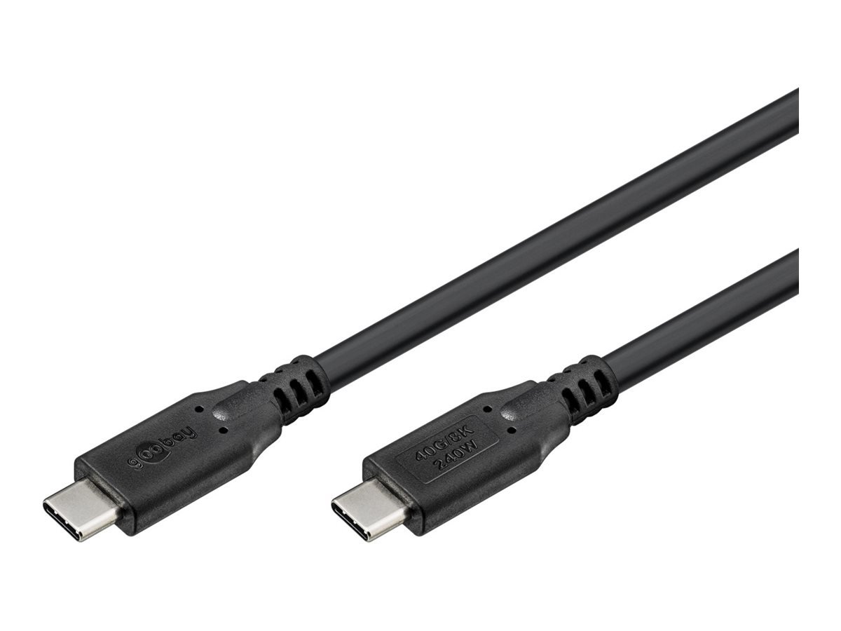 Goobay USB C Cable USB4 240 W 40 Gbit/s Power Delivery 1 m