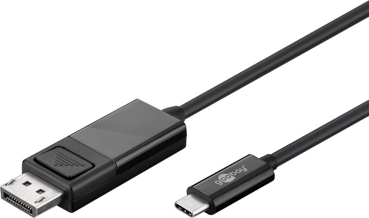 Goobay USB C DisplayPort Adapter Cable 4K 60 Hz 1.2 m