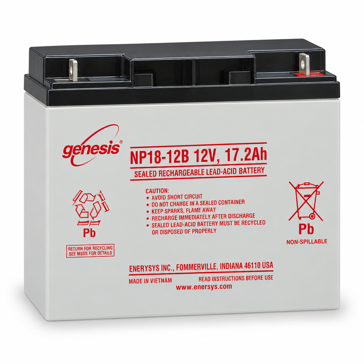 Genesis NP18-12 12V 17,2Ah pliiaku VRLA