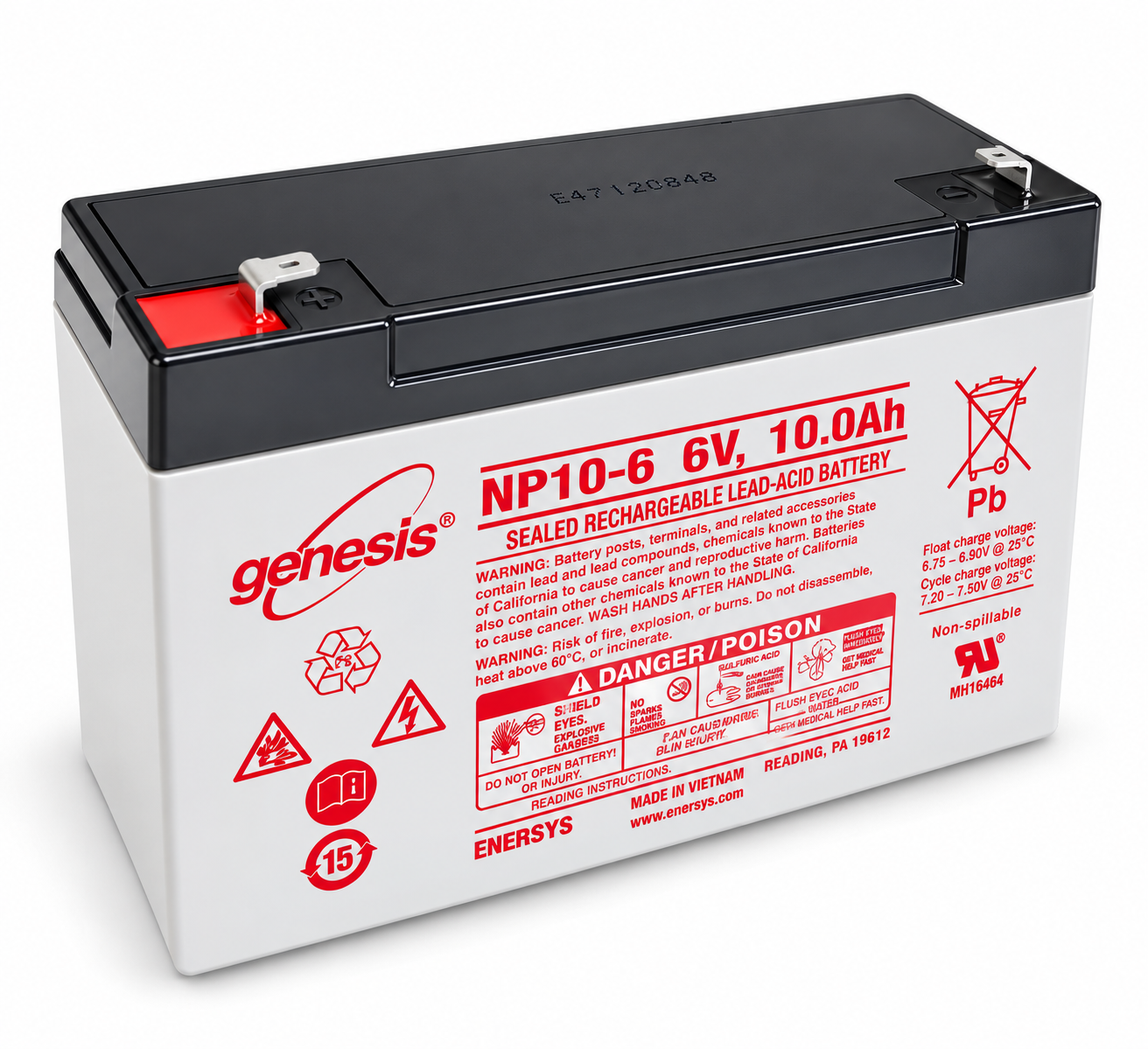Genesis NP10-6 Enersys 6V 10Ah T1 pliiaku