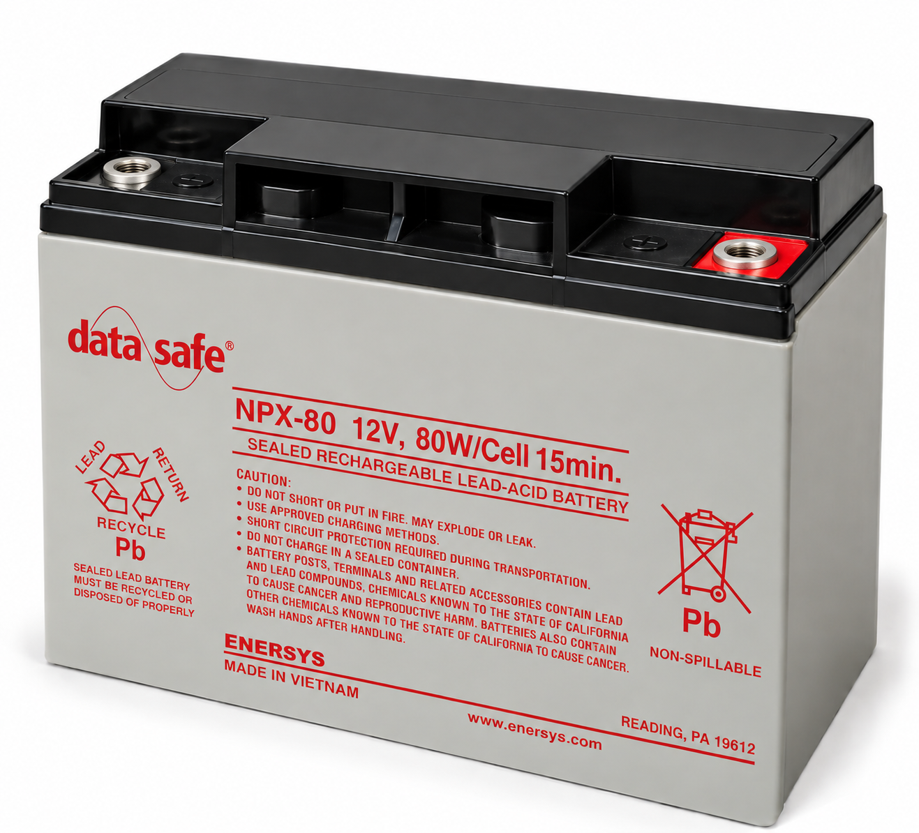 Genesis NPX-80 12V 80Wpc High Rate UPS pliiaku, M5 keermega klemmidega