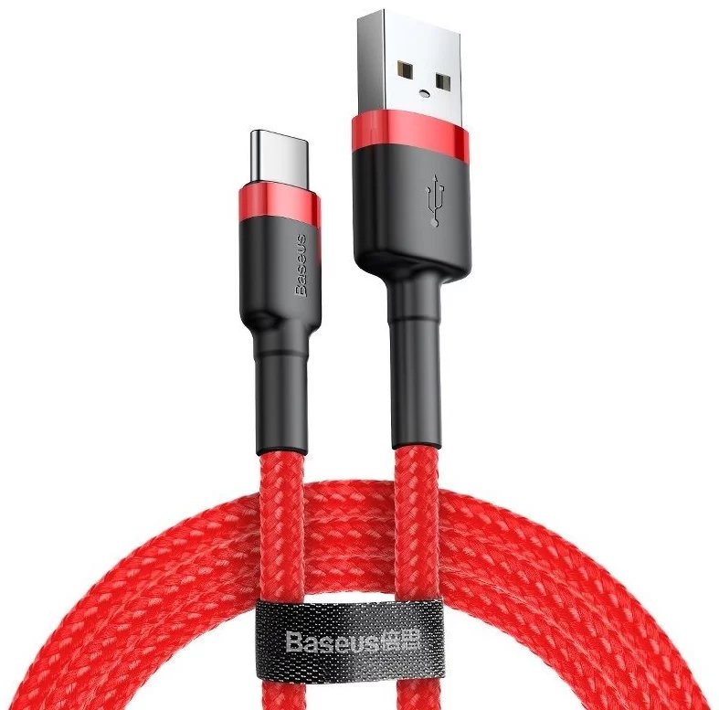 Baseus Cafule USB-A to USB-C -kaapeli 0,5 m QC3.0 3 A (punainen)