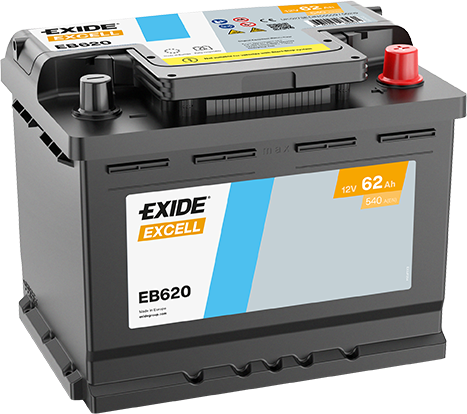Exide Excell 12V 62Ah 540A EB620 аккумулятор