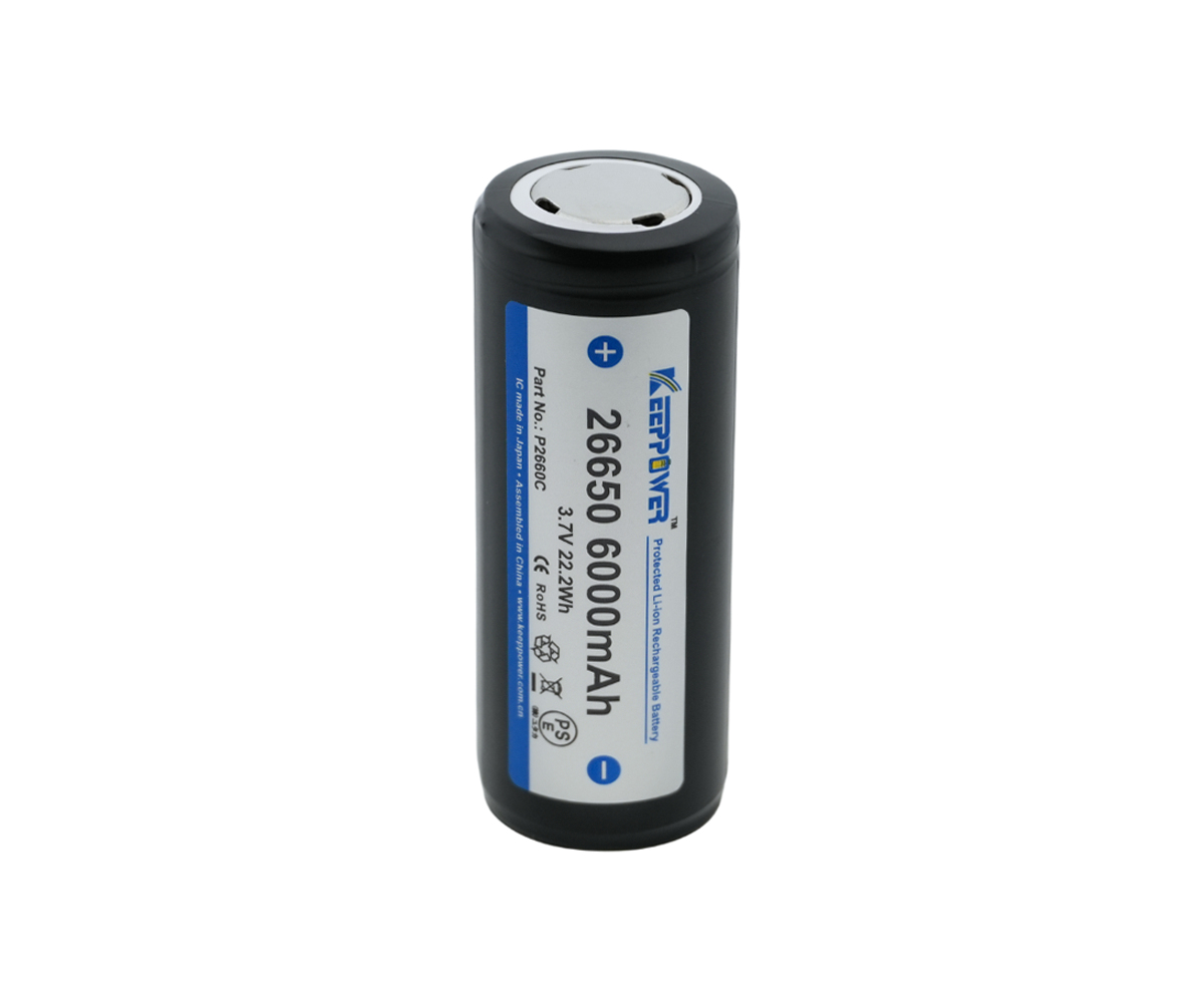 Keeppower 26650 6000mAh 3.6V Li-ion аккумулятор 1pcs