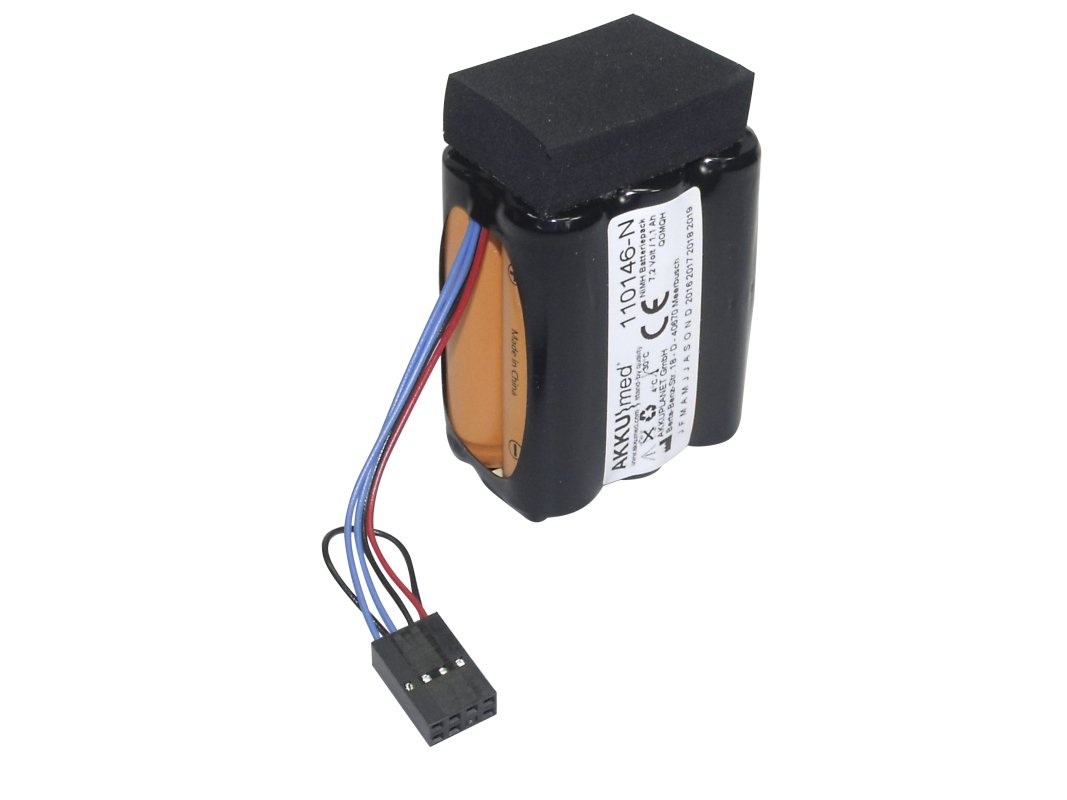 AKKUmed NiMH battery suitable for DrĆ¤ger oxylog 2000