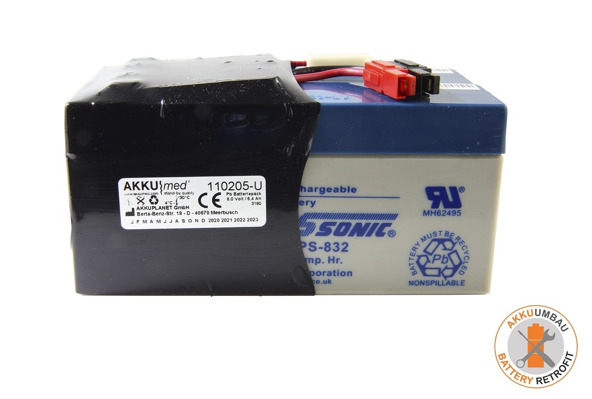 AKKUmed pliiaku Protocol Propaq 102EL, 104, 106, 202EL, 204EL seadmele