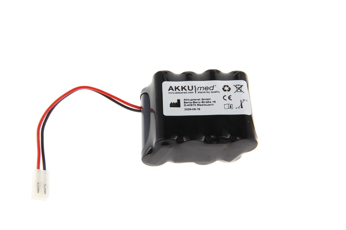 AKKUmed NiMH battery suitable for Cardiette ECG recorder AR600ADV