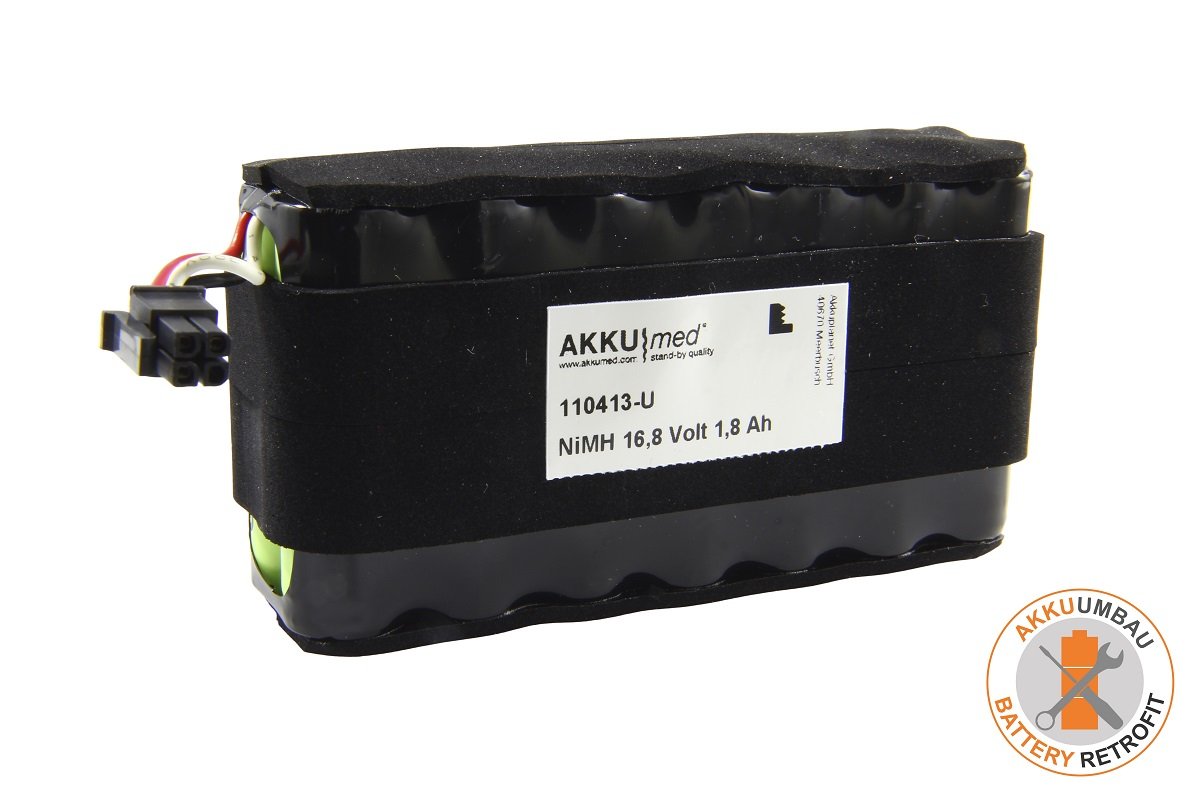 AKKUmed NiMH battery retrofit suitable for Stryker type 250-070-602, 250-070-601