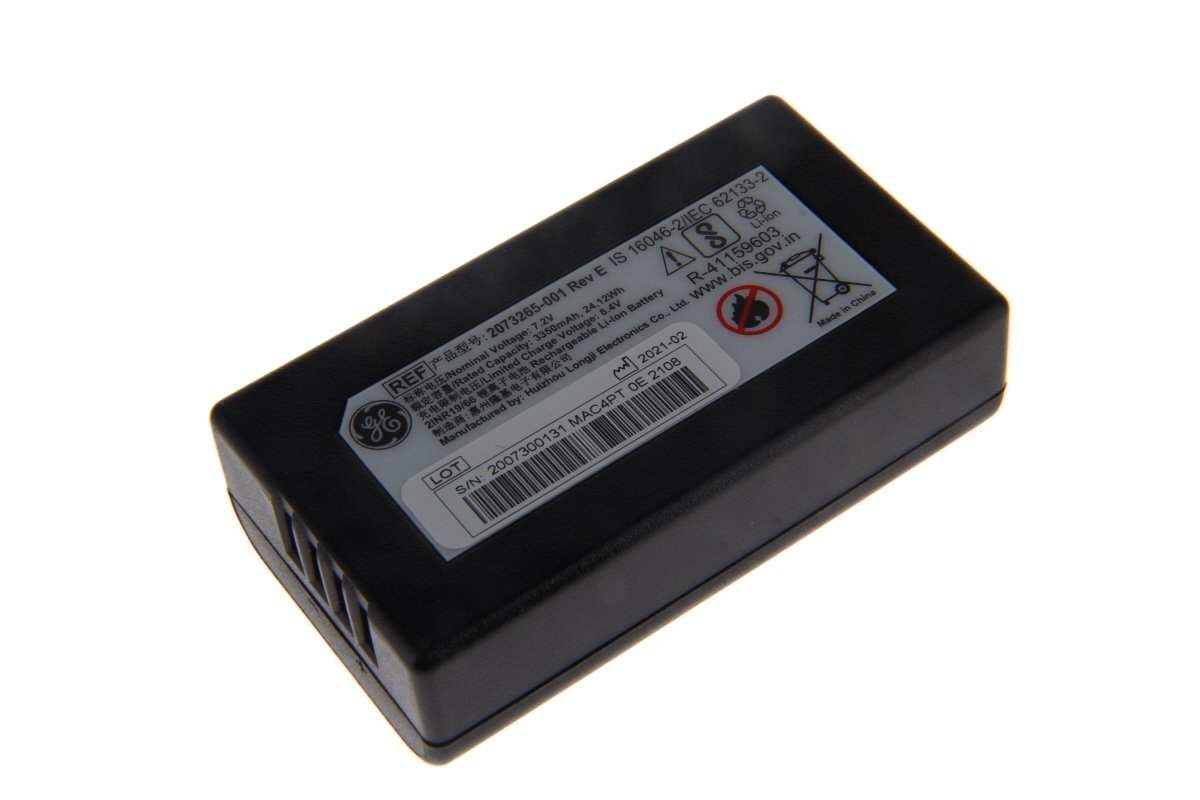 Alkuperäinen Li-ion 3350mAh akku GE MAC 400 ja MAC 600 -EKG-laitteisiin (2030912-001, 2111132-001)