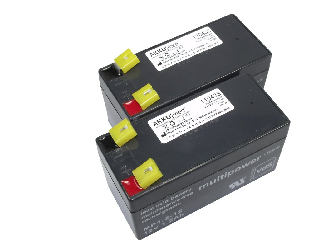 AKKUmed lead-acid battery suitable for Wissner-Bosserhoff hospital bed Altura, Eleganza