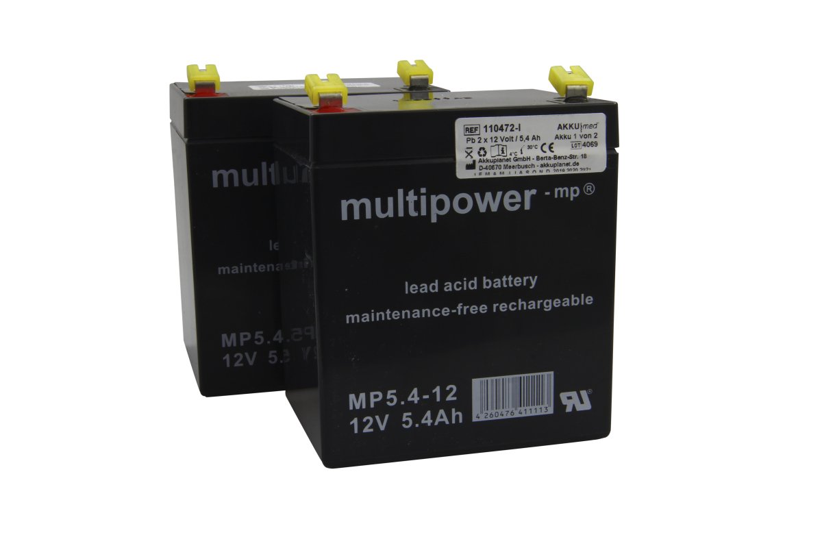 AKKUmed lead-acid battery suitable for Wissner-Bosserhoff hospital bed, type Eleganza ICU