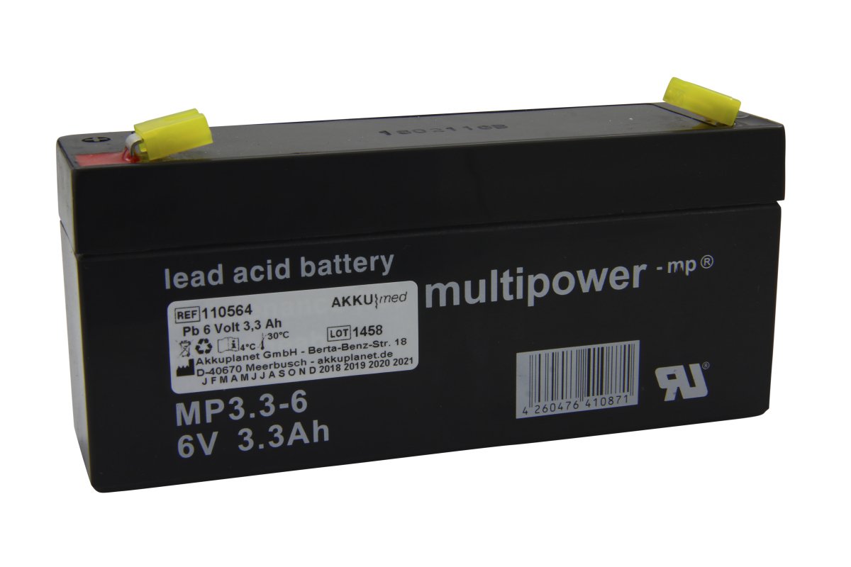 AKKUmed свинцово-кислотный аккумулятор 3300mAh для тонометров GE/Critikon DINAMAP ProCare NIBP 100, 300 и 320