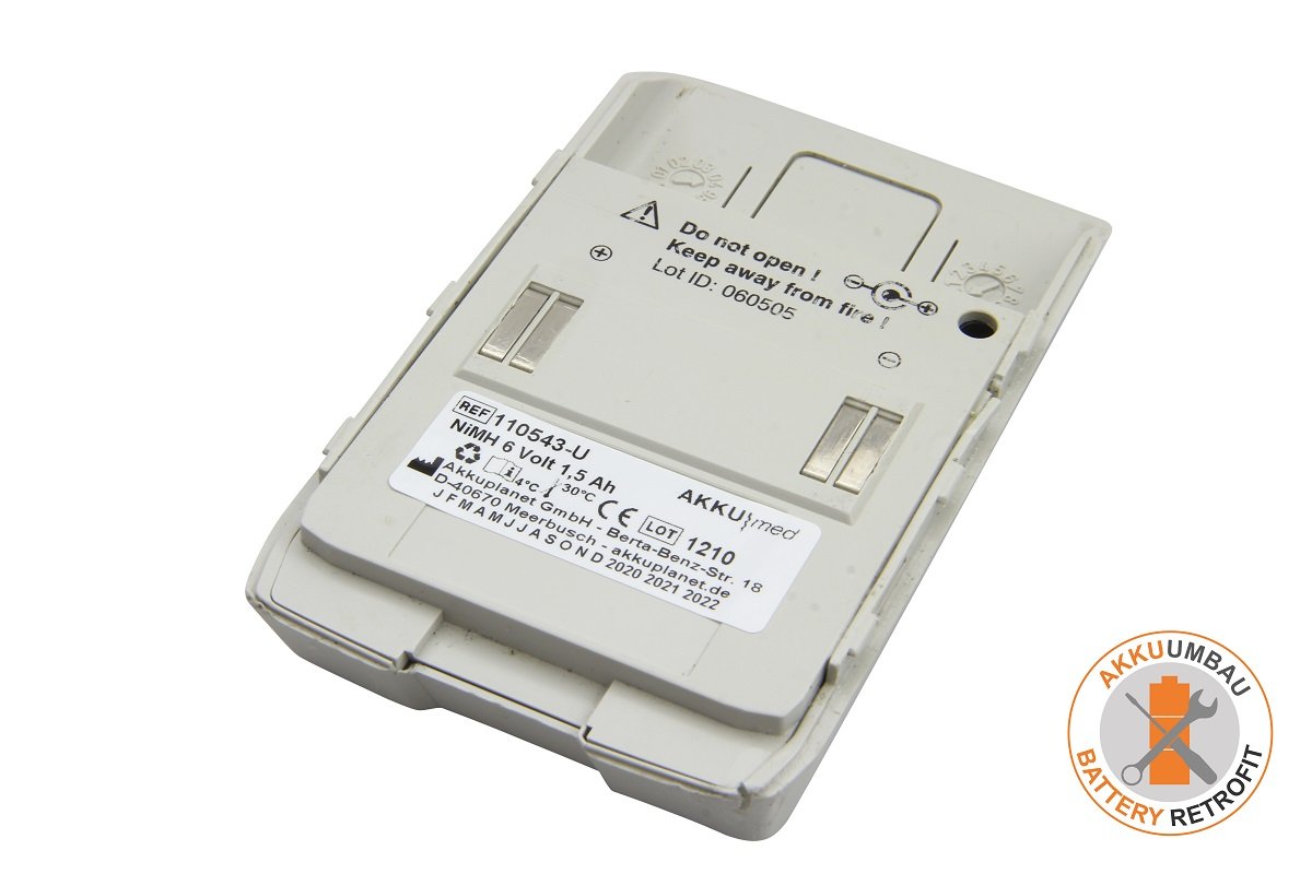 AKKUmed NiMH battery retrofit suitable for Natus, Fischer-Zoth Echo Screen S, type FZ-ACCU-T