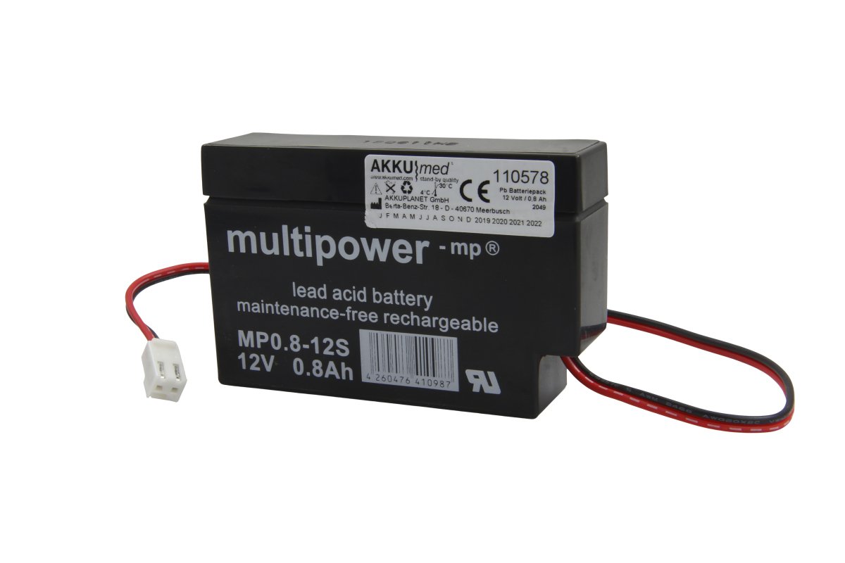 AKKUmed lead-acid battery suitable for Schiller AT10, Cardiovit CS200
