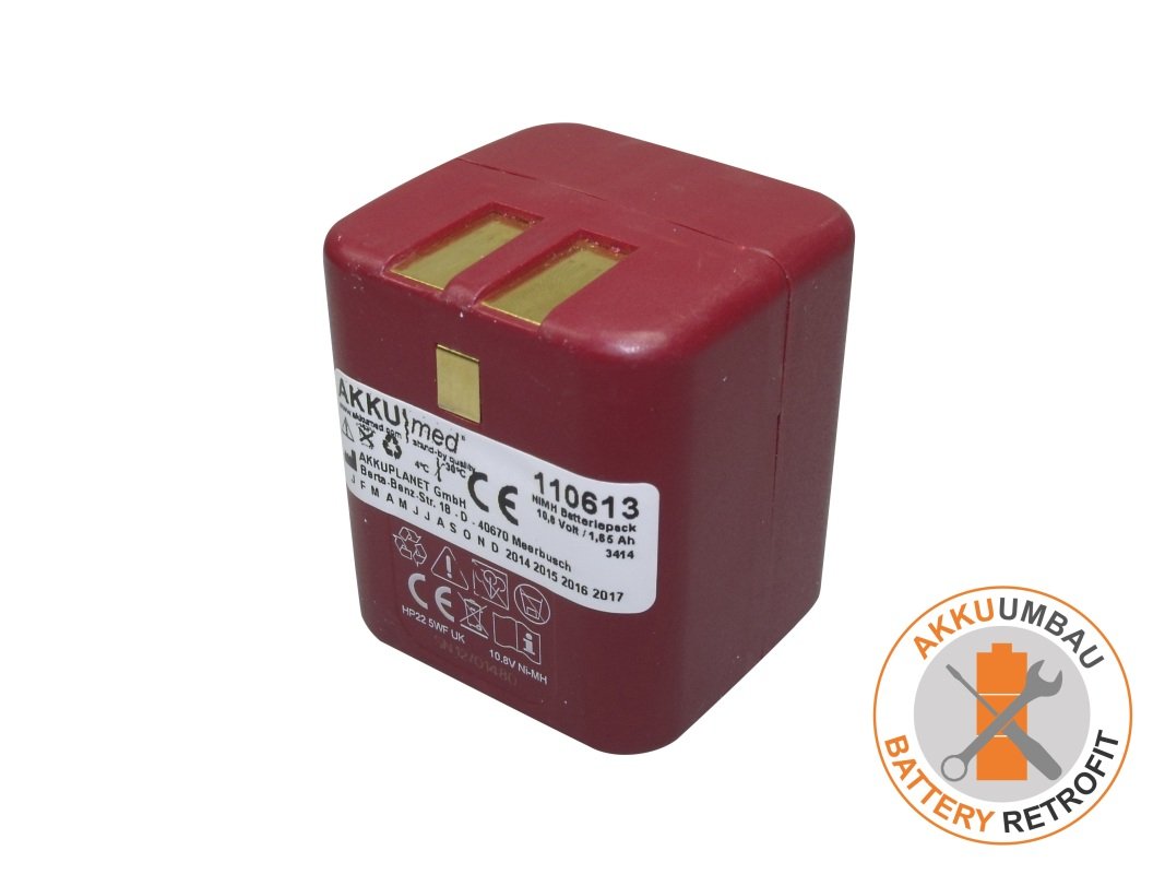 AKKUmed NiMH 1650mAh akumulators deSoutter ierīcei (AB-450; rezerves akumulators)