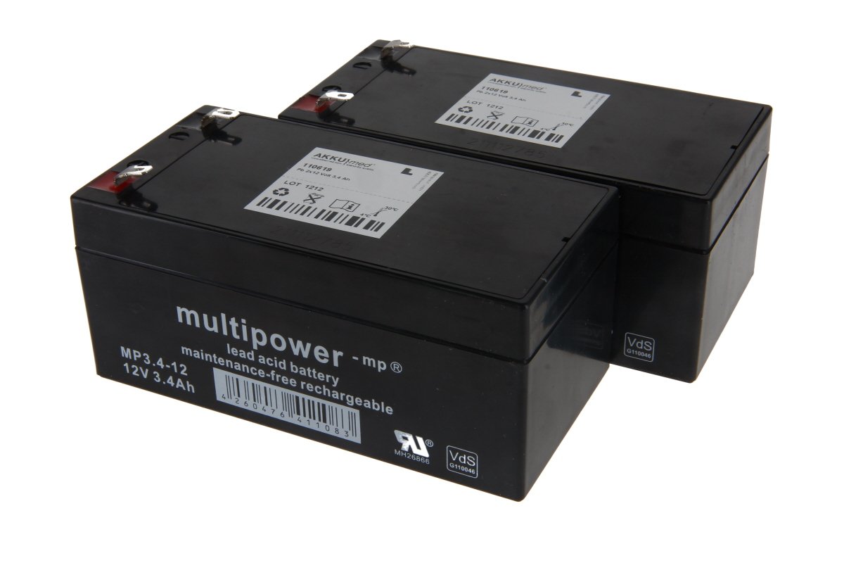 AKKUmed lead- acid battery suitable for StrĆ¤ssle sunction electrodes DT100