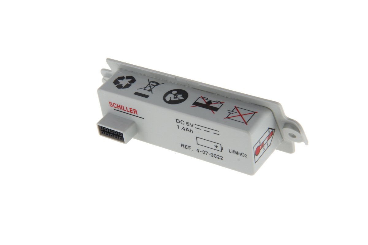 Alkuperäinen litiumparisto 1400mAh Schiller Defigard DG Touch 7 ja Physiogard Touch 7 -defibrillaattoreihin