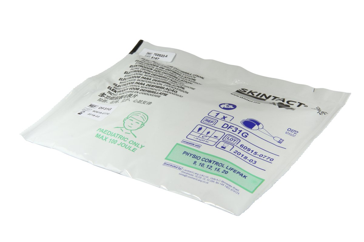 AKKUmed defibrilācijas elektrodi bērniem līdz 25 kg Physio-Control LP9, LP10, LP12, LP15 un LP20 ierīcēm (1 pāris)