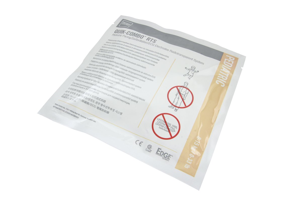 Oriģinālie QUIK-COMBO RTS defibrilācijas elektrodi bērniem Physio-Control LP10 un LP12 ierīcēm
