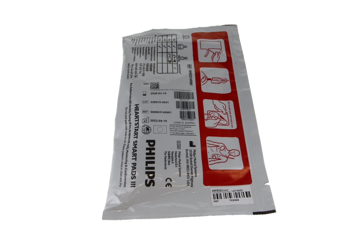 Oriģinālie defibrilācijas elektrodi Philips SMART Pads III – 989803149981