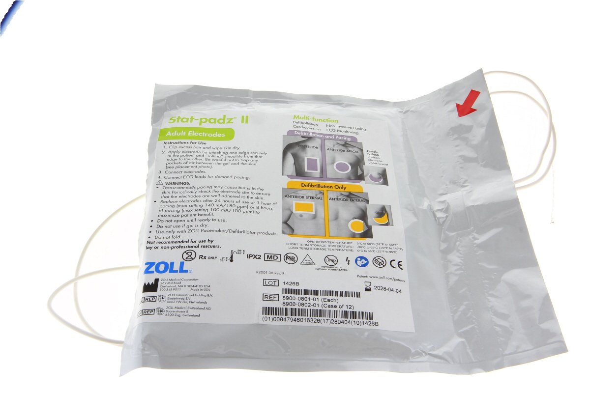 Оригинальные электроды Pedi-padz II для дефибрилляторов Zoll AED Plus и AED Pro (назначение для взрослых указано в исходнике; проверить)
