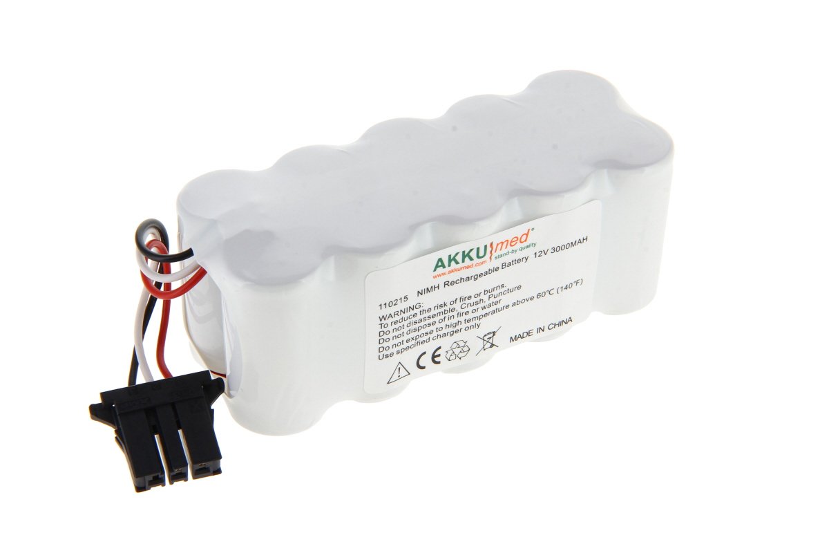 AKKUmed NiMH battery for Nihon Kohden defibrillator TEC5500, TEC5521, TEC5531, TEC7621,