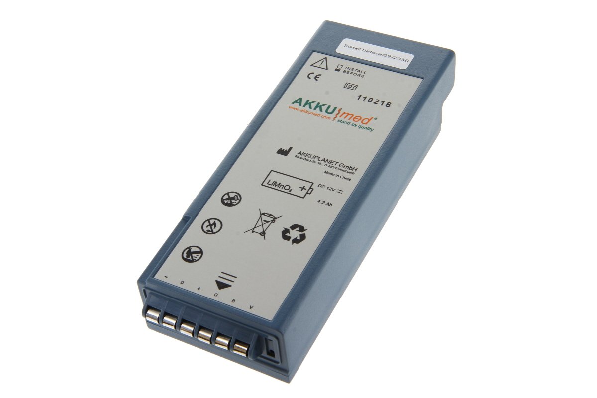 AKKUmed Lithium battery suitable for Philips, Laerdal defibrillator Heartstart Forerunner 2/ 2+