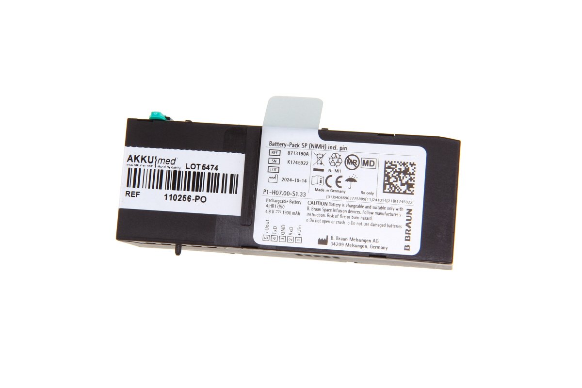 Alkuperäinen NiMH 1900mAh akku Perfusor Space ja Infusomat Space -pumppuihin (8713180A)