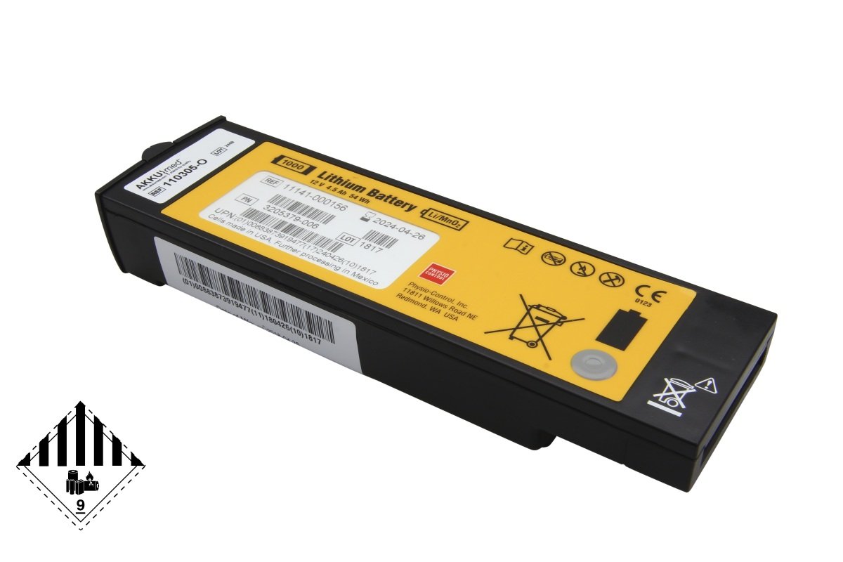 Oriģinālā litija baterija 4500mAh Physio Control LIFEPAK 1000 (LP1000) defibrilatoram