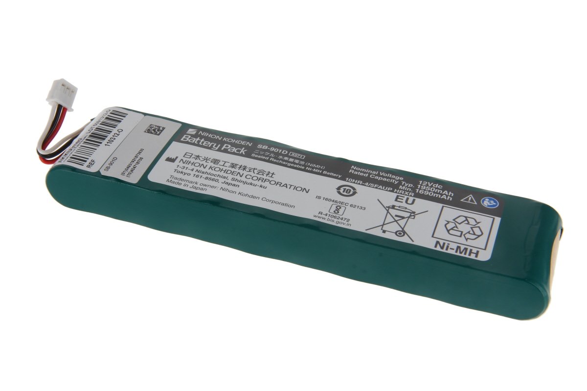Oriģinālais NiMH 1950mAh akumulators Nihon Kohden Cardiofax S, ECG-1150, ECG-1250 un ECG-9620 EKG ierīcēm