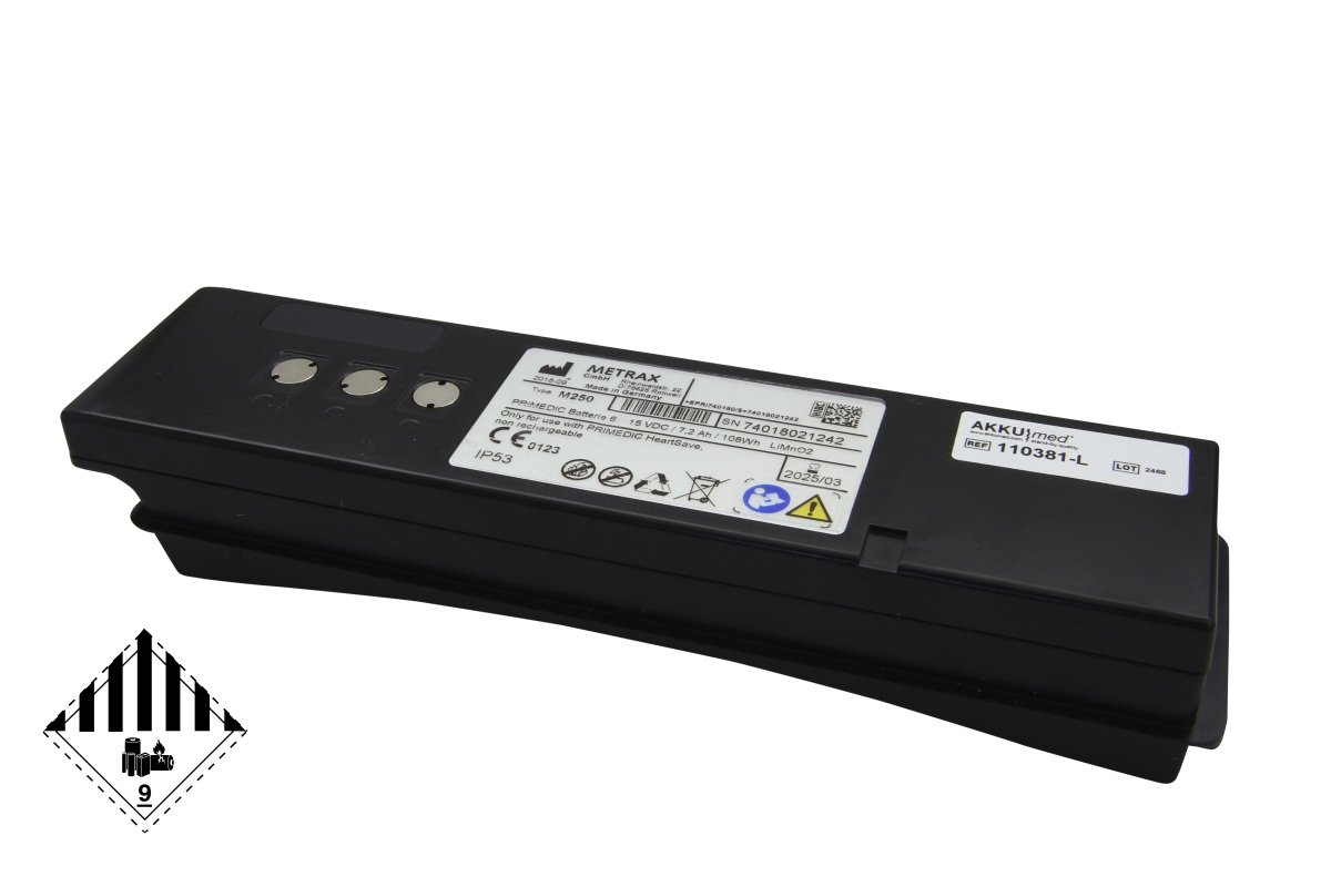 Oriģinālā litija baterija 7200mAh Primedic HeartSave 6 defibrilatoram (M250)