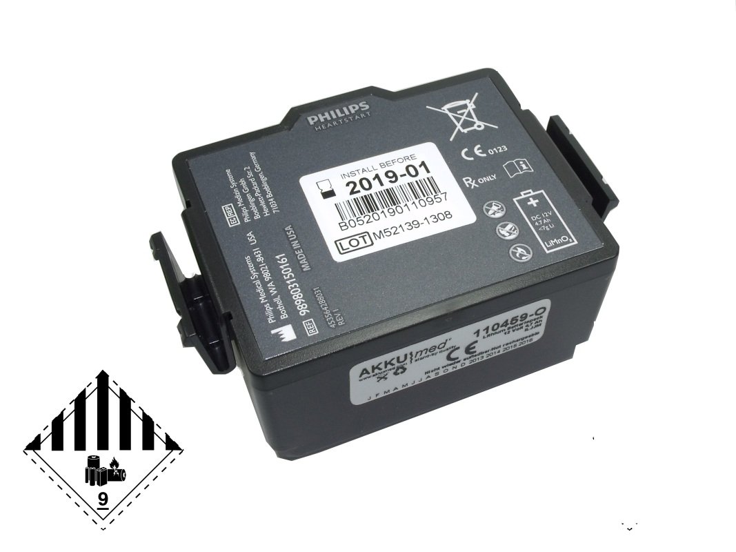 Oriģinālā litija baterija 4700mAh Philips HeartStart FR3 defibrilatoram (989803150161)