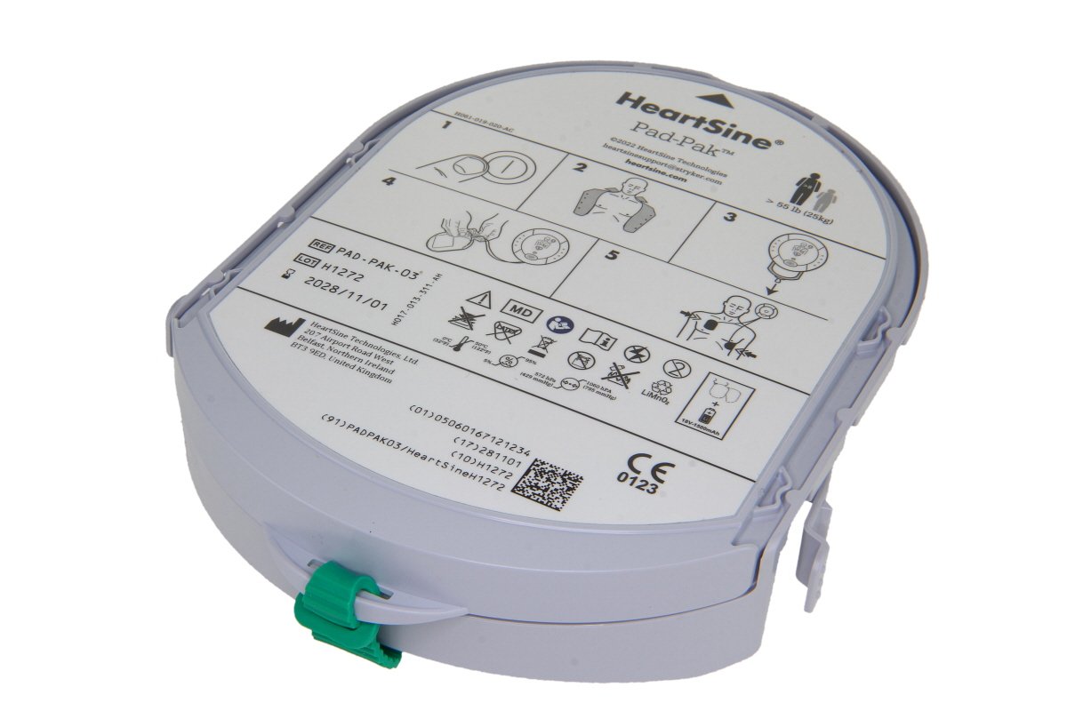 Alkuperäinen litiumparisto HeartSine samaritan PAD 300P ja 350P AED- -defibrillaattoreihin (PAD-PAK-03)