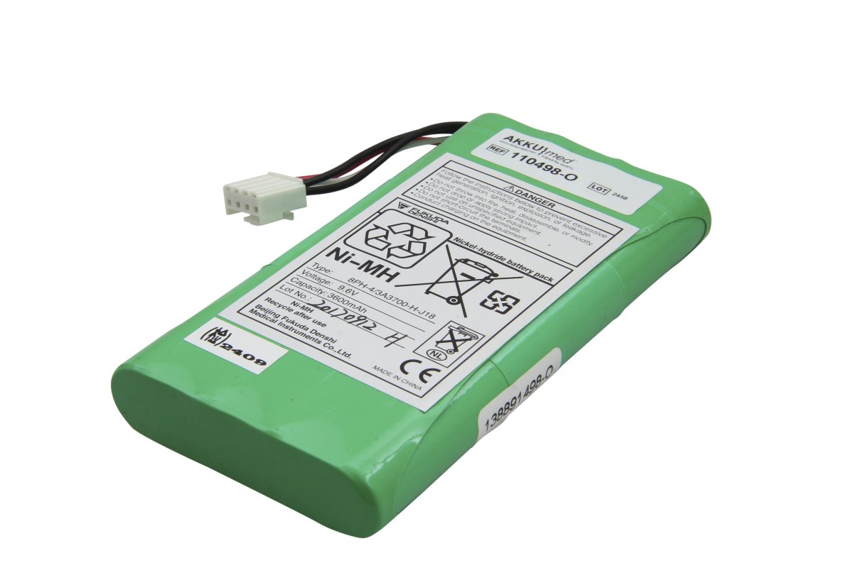 Alkuperäinen NiMH-akku Fukuda Denshi CardiMax FX-7101, FX7102, FX-7542 -laitteeseen