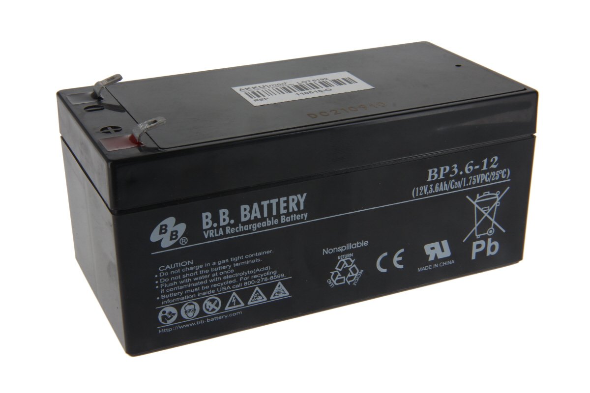 Oriģinālais svina-skābes akumulators 3400mAh Weinmann Accuvac Basic atsūkšanas ierīcei (WM10747)