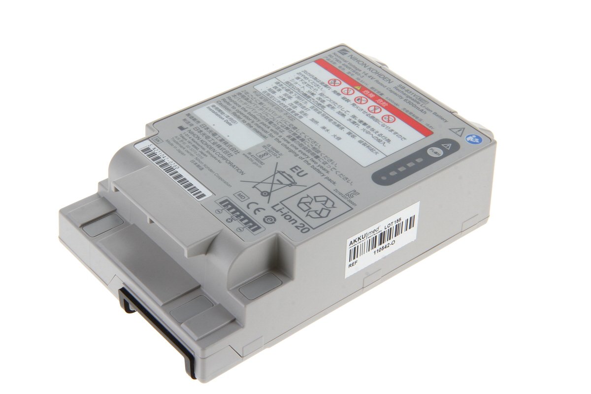 Alkuperäinen Li-ion 6300mAh akku Nihon Kohden TEC-8300 sarja -defibrillaattoreihin (SB-831V, X077)