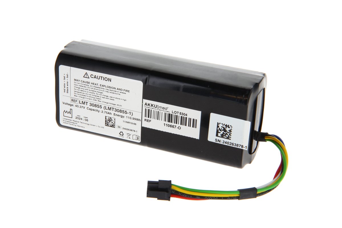 Alkuperäinen Li-ion 3100mAh akku Weinmann VentiLogic LS ja VentiLogic Plus -hengityslaitteisiin (sisäinen akku, WM15876)
