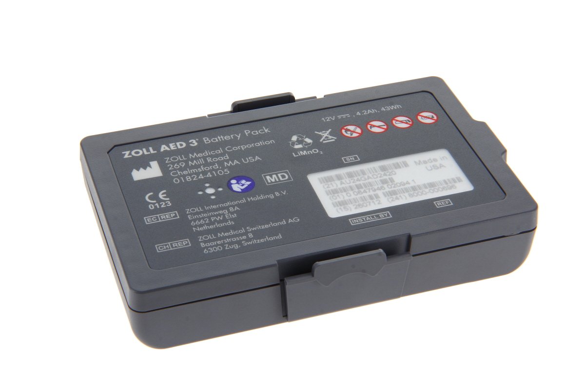 Alkuperäinen litiumparisto 4200mAh Zoll AED 3 -defibrillaattoriin (8000-000696)